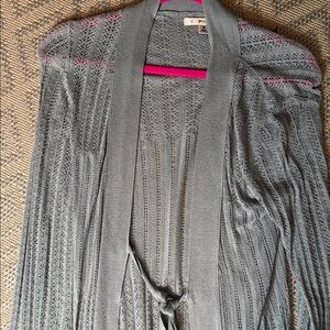 Cabi blue Gray Knit Cardigan Small